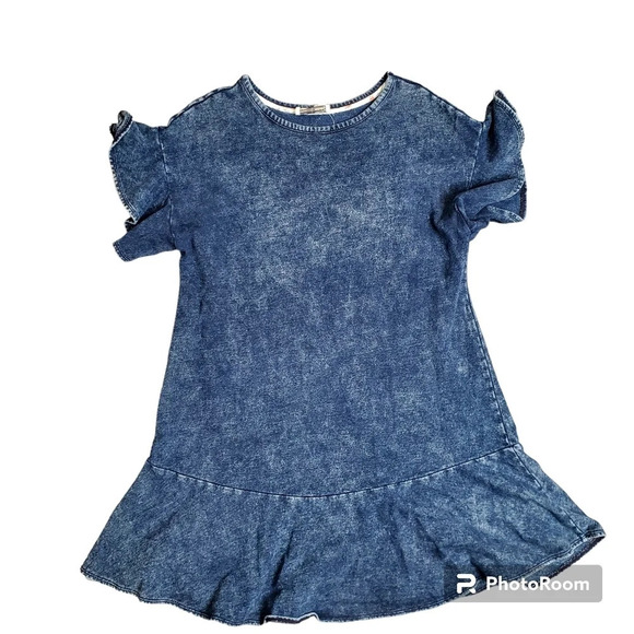 Anthropologie Ruffle Indigo Dress - Picture 2 of 7